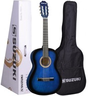 SUZUKI SCG-2 4/4 BLS NIEBIESKA GITARA KLASYCZNA + POKROWIEC ZESTAW DO NAUKI