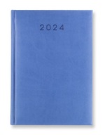 Kalendarz książkowy dzienny 2024 NIEBIESKI B5 Tury
