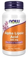 NOW ALPHA LIPOIC ACID ALA 100MG 60 VCAP KWAS ALFA LIPONOWY WITAMINA C