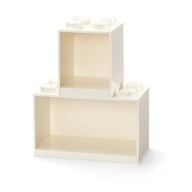 LEGO Zestaw półek Brick 4 & 8 białe 2 szt. 31,8x2,11x15,9 i 15,9x21,1 cm