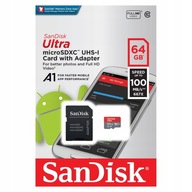 Karta pamięci SANDISK microSDXC Ultra 64GB 100MB/s