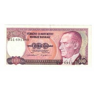 Banknot, Turcja, 100 Lira, 1970, 1970-10-14, KM:19