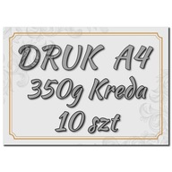 DRUK A4 10 szt DYPLOM CERTYFIKAT Kreda 350g