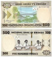 RWANDA 500 FRANKÓW 2019 - P-42 UNC