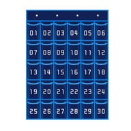 Vrecková tabuľka v triede Organizácia domácnosti s modrým číslom 30 vreciek