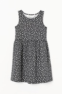 NOWA H&M sukienka KWIATKI czarna 92