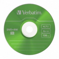 Płyta DVD+RW VERBATIM SLIM Color 4.7GB x4 43297
