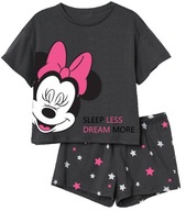 Pyžamo Minnie Mouse krátke oversize tmavo šedé 140
