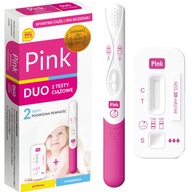 TEST CIĄŻOWY PINK DUO PŁYTKOWY I STRUMIENIOWY 2w1