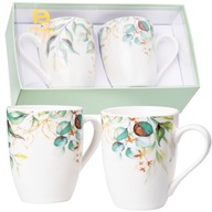 2 X KUBEK PORCELANOWY KOMPLET 2 KUBKÓW 360ML ZESTAW NA PREZENT