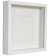 Rámček BOX biely 3D 30x30 cm hlboký na fotografie ART