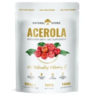 ACEROLA NATURALNA WITAMINA C W PROSZKU 0,5KG WEGE