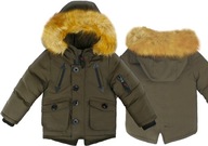 Parka kurtka zimowa khaki zielona futerko 8 122