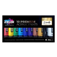 Zestaw farb akrylowych Zieler Premium 10x38 ml