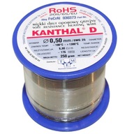 Odporový drôt KANTHAL D ⌀ 0,50 mm Hmotnosť: 250g