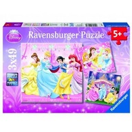 Ravensburger puzzle 3x49 el Królewna śnieżka