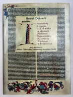 Inkunabuły i cimelia z XVI wieku Henryk Dubowik