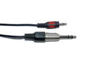 Kábel PAV Kábel konektor 6,3 stereo/konektor3,5stereo jack (6,3 mm) - minijack (3,5 mm) 1,5 m