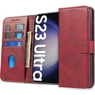Etui z klapką Nexeri do Samsung Galaxy S23 Ultra Bordowy Czerwony