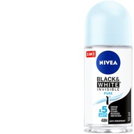 NIVEA WOMEN ROLL-ON DEZODORANT ANTIPERSPIRANT BLACK WHITE INVISIBLE PURE