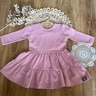 Mamatti Detské šaty s dlhým rukávom Ružová veľ. 104/110