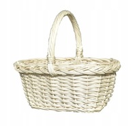 Proutěný KOŠÍK košíček NA Velikonoce PSANÍČKA BONBÓNY OVOCE béžová/ecru