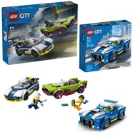 LEGO City Policja 60312 Radiowóz+60415 Pościg za muscle carem Dzień Dziecka