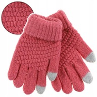 Ružová - Detské rukavice 14 cm - Päťplášťové - MORAJ