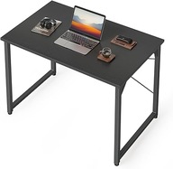 Malý počítačový stôl obdĺžnikový CubiCubi, 80 x 40 x 75 cm čierny