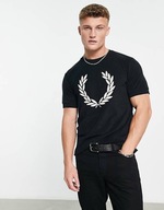 FRED PERRY CZARNY WELUROWY T-SHIRT (M)