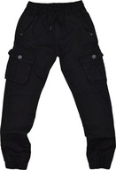 GLORY BLACK Spodnie Bojówki JOGGERS 152cm