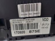 dials clock TOURAN II 1.6 TDI 1T0920875E