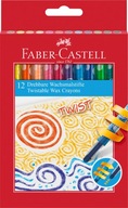 Kredki woskowe wykręcane Faber-Castell, 12 kolorów