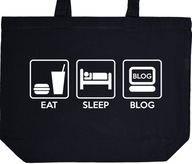 EAT SLEEP BLOG torba zakupy prezent