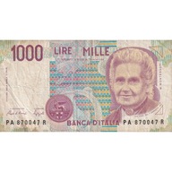 Banknot, Włochy, 1000 Lire, 1990, 1990-10-03, KM:1