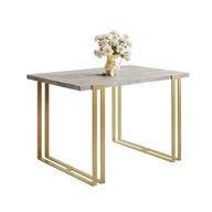 Rozkladací stôl ACTON GOLD na zlatých nohách Belatto sivý 120x80
