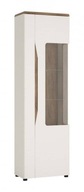 Toledo TOLV01P - Vitrína 1-dverová biela/Stirling Oak