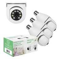 Zestaw: 3 x Kamera Monitoring E27 /Obrotowa /Nocna /PiR /WiFi /IP /FullHD