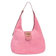 PINKO - Kabelka Mini Hobo Suede Pink