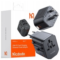 MCDODO ŁADOWARKA PODRÓŻNA ADAPTER USB 20W EU US UK