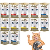 Karma mokra RAFI Cat dla kota mix smaków puszka pełnoporcjowa 12 x 415g