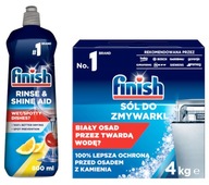 FINISH ZESTAW DO ZMYWARKI NABŁYSZCZACZ CYTRYNOWY 800ml + SÓL 4kg