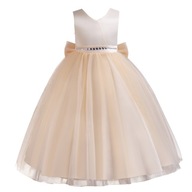 sukienka dziewczęca z kokardką sukienka księżniczki sukienka fortepianowa koncert 7C5