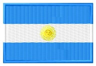 Naszywka flaga Argentyny Argentyna haftowana z termofolią 7 cm szeroka