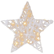 Hviezda s trblietkami, teplá biela, 20 LED diód, Ø 30 cm