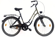 Dámsky mestský bicykel Kolesá 26 Mládežnícky Odpružený Batožinový priestor Osvetlenie