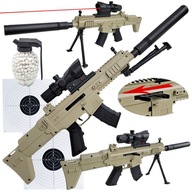 Sniper puška Útočná pištoľ na guličky AIR SOFT GUN + guličky 800 ks