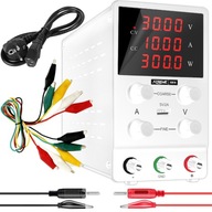 PRESNÝ LABORATÓRNY NAPÁJACÍ ZDROJ 30V 10A USB 5V MERACIE KÁBLE