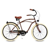 Rower beach Cruiser 26 męski COFFEE RoyalBi brązowy 3 biegi shimano retro