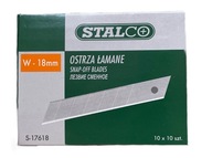 Ostrza łamane nożyk 18mm 100 sztuk Stalco S-17618